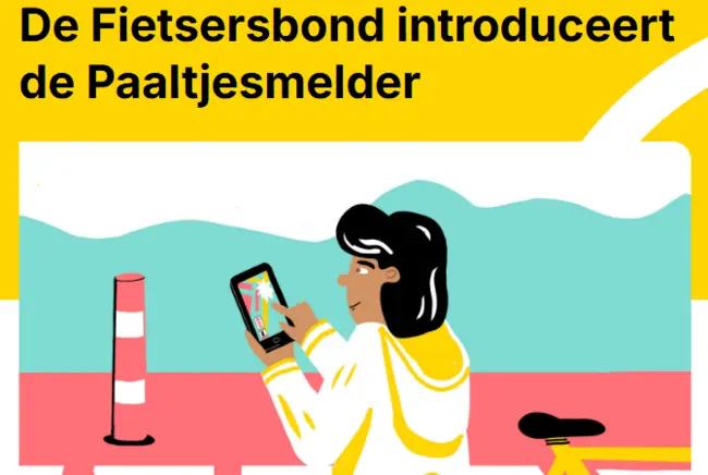 Fietersbond introduceert paaltjesmelder Fietersbond introduceert paaltjesmelder