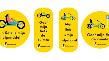 Sticker aangepaste fiets mijn fiets is mijn hulpmiddel