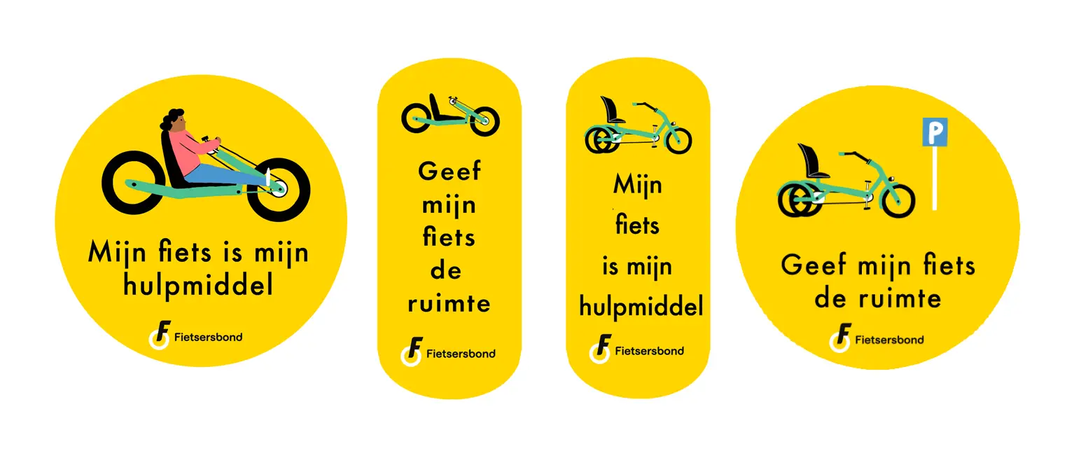 Sticker aangepaste fiets mijn fiets is mijn hulpmiddel