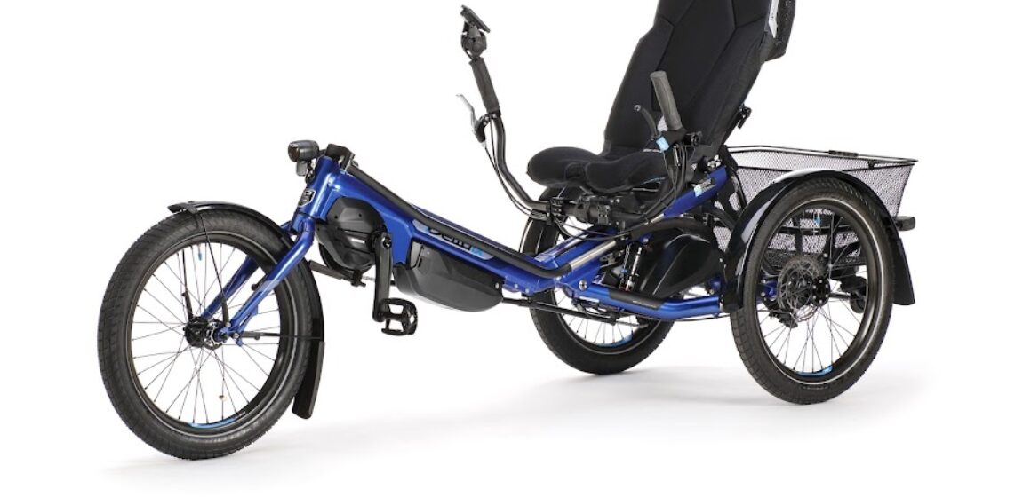 Nieuw trike model type delta tx onderstuur. Fabrikant Hp Velotechnik electrisch ondersteunde driewieler trike