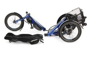 gedemonteerde driewieler, opvouwbaar in delen ebike